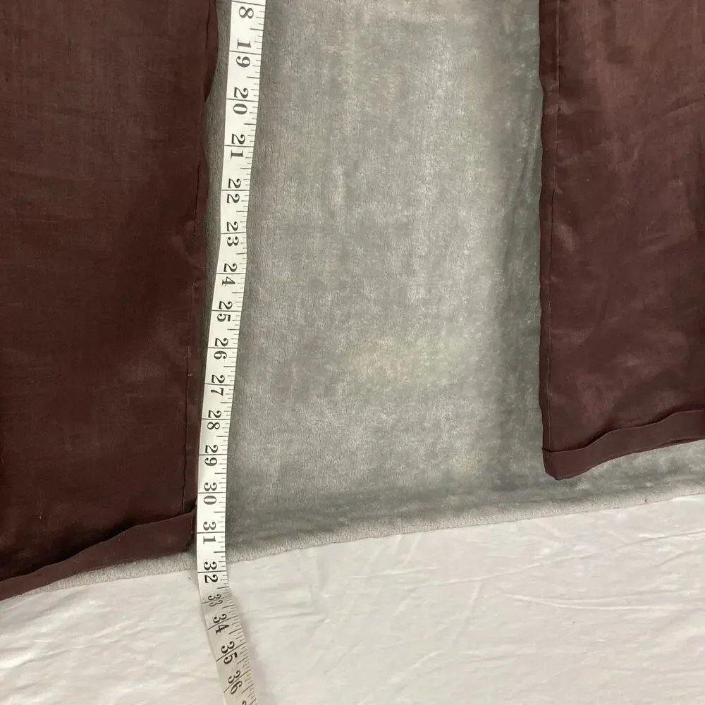 God Body Collection 100% Linen Trousers Pants Mens 34/33 Chocolate Brown Preppy